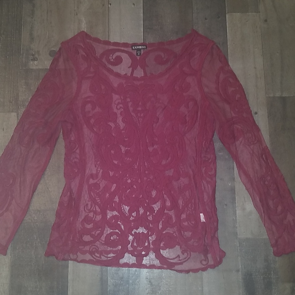 Express lace long sleeve shirt